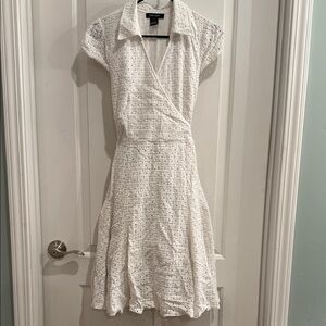 Karen Kane Cream Textured Midi Dress